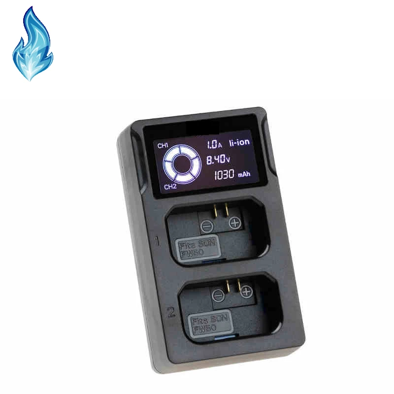 NP-FW50 Battery USB DUAL Charger for Sony Alpha a6500 a7s a7r NEX-3 NEX-5 NEX-6