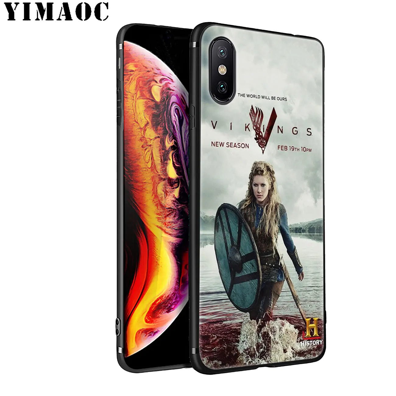 Модный мягкий силиконовый чехол YIMAOC серии vikings 4 для iPhone 11 Pro XS Max XR X 6 6S 7 8 Plus 5 дюймов