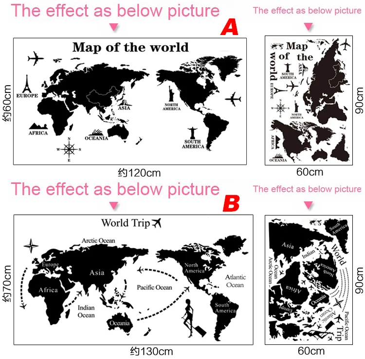 Новая виниловая настенная наклейка с изображением животных, карта мира для детской комнаты, декор для спальни, домашний декор для гостиной, цветная наклейка s