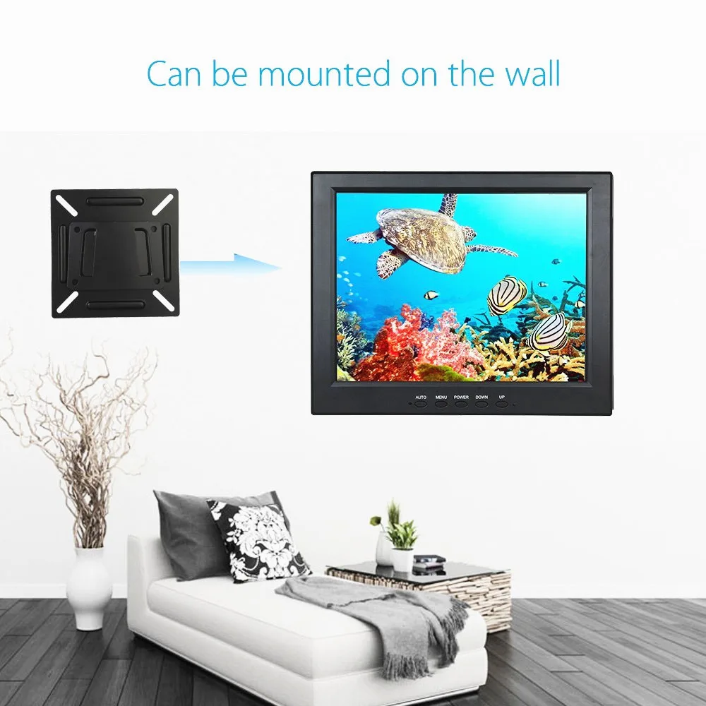 Wearson 12 Inch HDMI Monitor & BNC VGA AV HDMI Input Portable 4:3 TFT LCD Mini HD Color Video Screen for PC CCTV Home Security