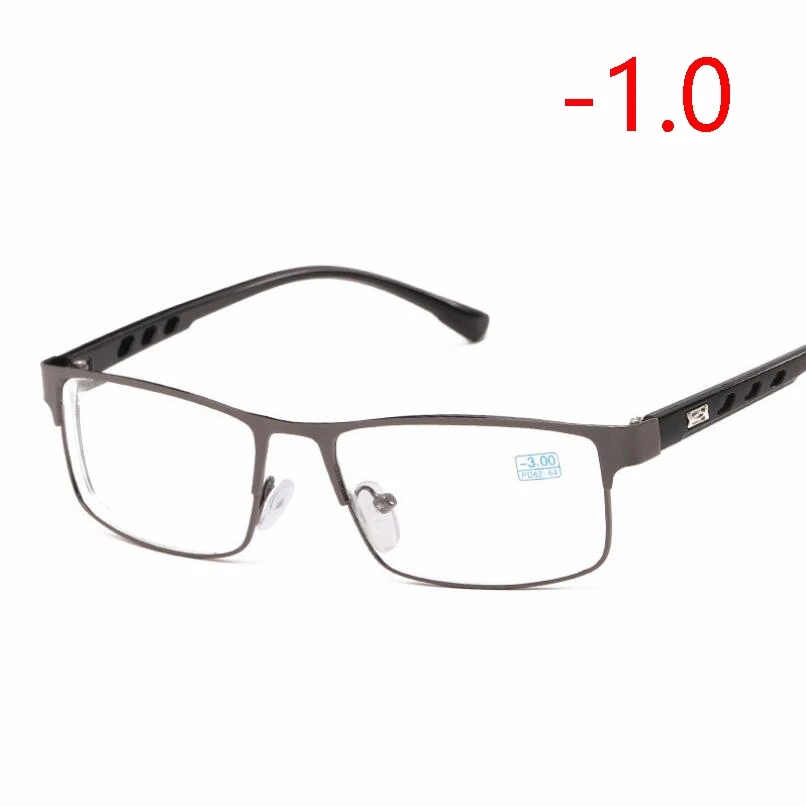 1-1,5-2-2,5-3-3,5-4-6,0 готовые очки для близорукости для женщин и мужчин медная оправа сверхлегкие студенческие близорукие очки - Цвет оправы: -100