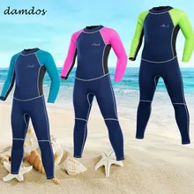 Бикини Детские толщиной 2 мм гидрокостюм для детей Одна деталь водолазный костюм пляжное платье для маленьких мальчиков, одежда для купания для девочек, малыш UPF50+ купальник бикини