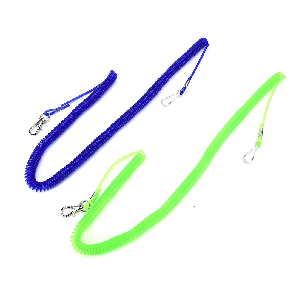 New 1Pcs 5m Coiled Fish Missed Rope Fish Pole Rod Protector Elastic Plastic Rope Line Fishing Tackle Tool Prevent Rod Drop Lose