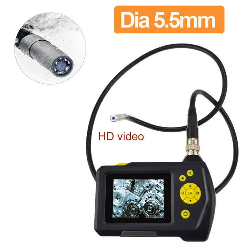 Blueskysea NTS100 Endoscope 5.5mm Borescope Snake Inspection Camera DVR