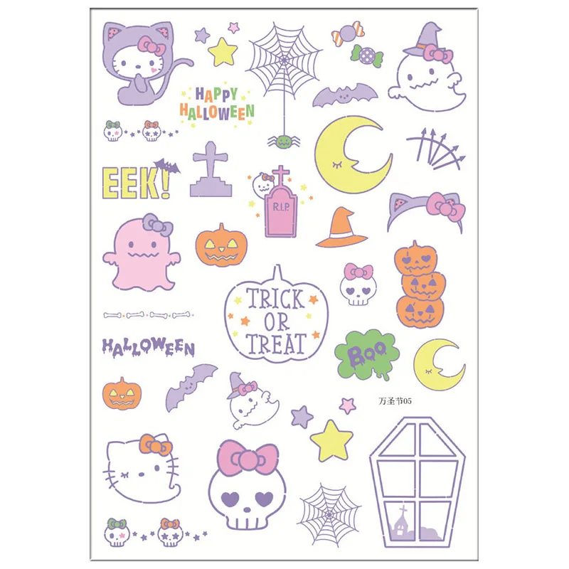 2 pcs/lot Kawaii Halloween Doll Decoration Planner DIY Sticker pasted Notebook Agenda Toy Stickers Scrapbooking Craft Supply - Цвет: 2 PCS