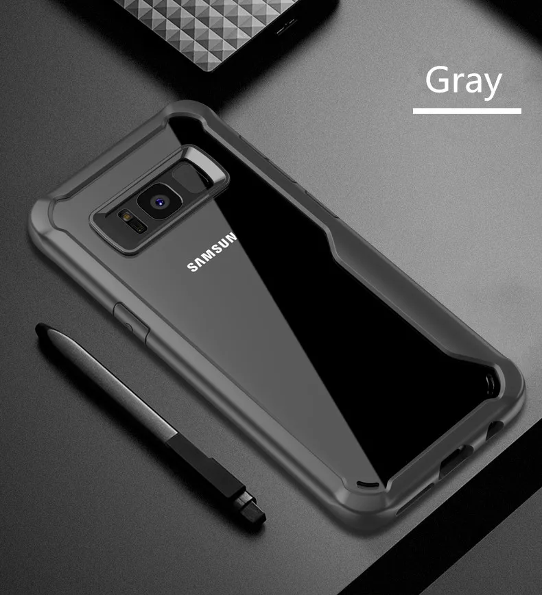 istylishmall-Transparent Shockproof Armor Case For Samsung Galaxy S9 S8 Plus Note 8 9 A8 A6 Plus 2018