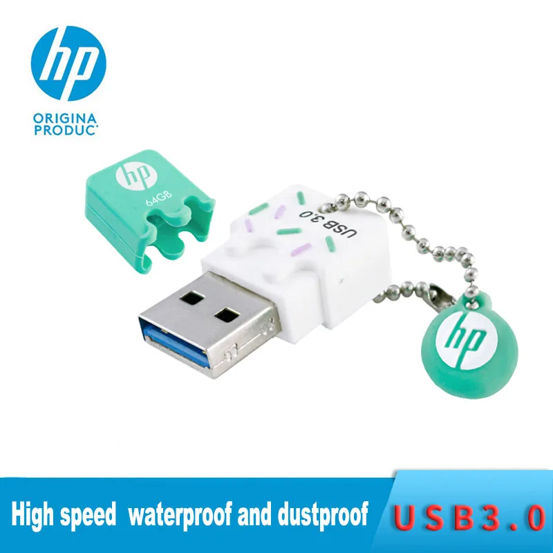 Hp USB флэш-диск 32 ГБ 3,0 флеш-накопитель X778w 16 Гб 64 Гб мультипликационный модный кремовый мини-накопитель Ice usb флешка animado