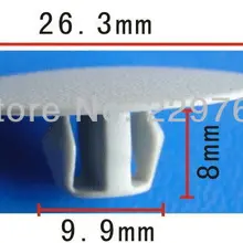 100 шт. фиксатор изоляции капота для Mitsubishi MB020923 Youngman Mu481187 Мужская футболка Jeep Eagle& Mitsubishi Eclipse пластиковые крепежи