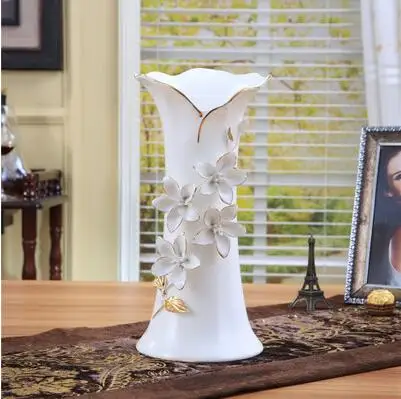 Белая керамическая пресс форма Розовые цветы ваза home decor большие напольные вазы
