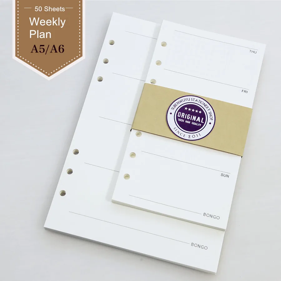 loose-leaf notebook refill a5 a6 daily memos paper spiral soft copybook organizer planner filler papers | Канцтовары для офиса и