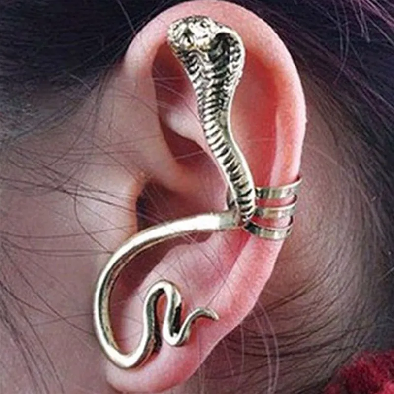 

1 Pc Cobra Shape Ear Cuff Hook Punk Gothic Style Ear Bone Clip Earrings Girls Fashion Jewelry