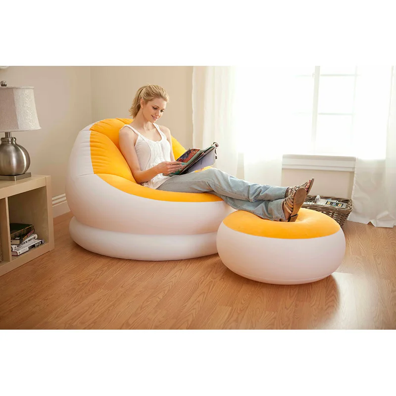 Большой надувной диван кресло мешок фасоли Флокирование ПВХ сад Lounge Beanbag для взрослых уличная мебель Кемпинг альпинизмом путешествия R1328