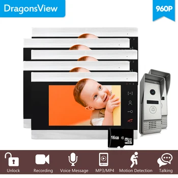 

Dragonsview 960P Video Doorbell Camera Phone Intercoms for Private House 7 Inch Indoor Monitors Picture/Video Record Wide Angle