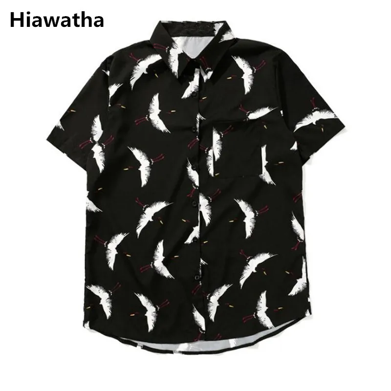 

Hiawatha 2018 Summer New Short Sleeve Blouse Women Animal Printing Shirt Harajuku Loose Mid-Long Blusas T4018