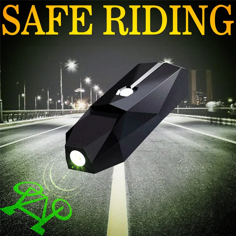 

USB Rechargeable Bicycle Laser Projection Lamp Waterproof Bike Light Front With Loudspeaker MTB Bicycle Headlight 30ST12