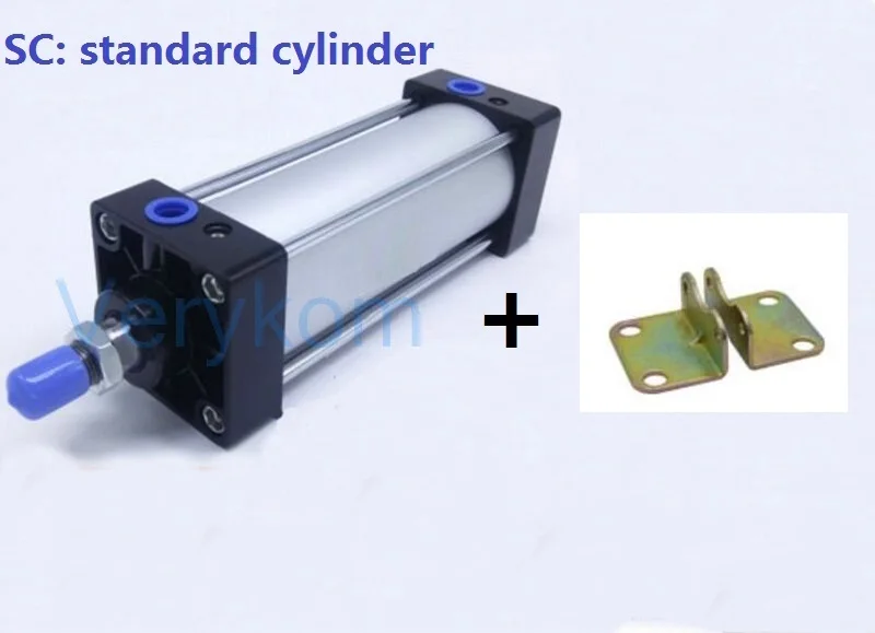 SC32-100 пневматический стандартный воздушный цилиндр поршень 32 мм диаметр 100 мм ход один стержень двойного действия магнит SC SCJ SU SCD SC32* 100 - Цвет: SC32X100 LB