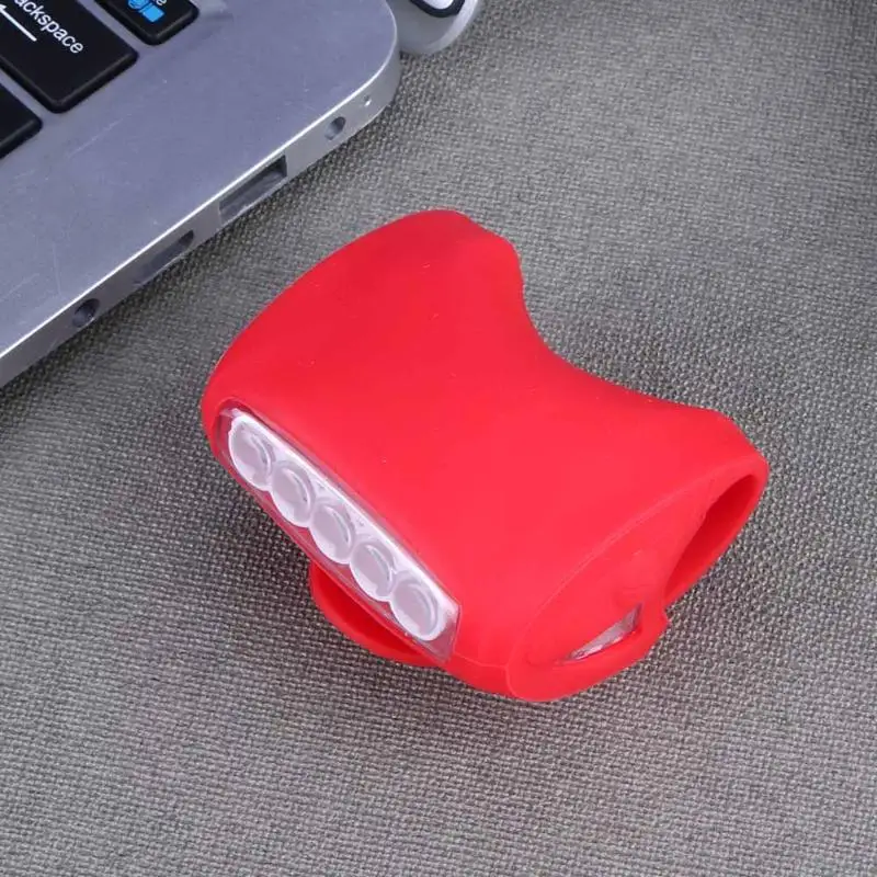 Discount 7 LED Silicone Bicycle Lights Head Front Rear Wheel LED Flash Lamp Light Safety Warning Mountain Front Cycling Flash Light Lamp 5