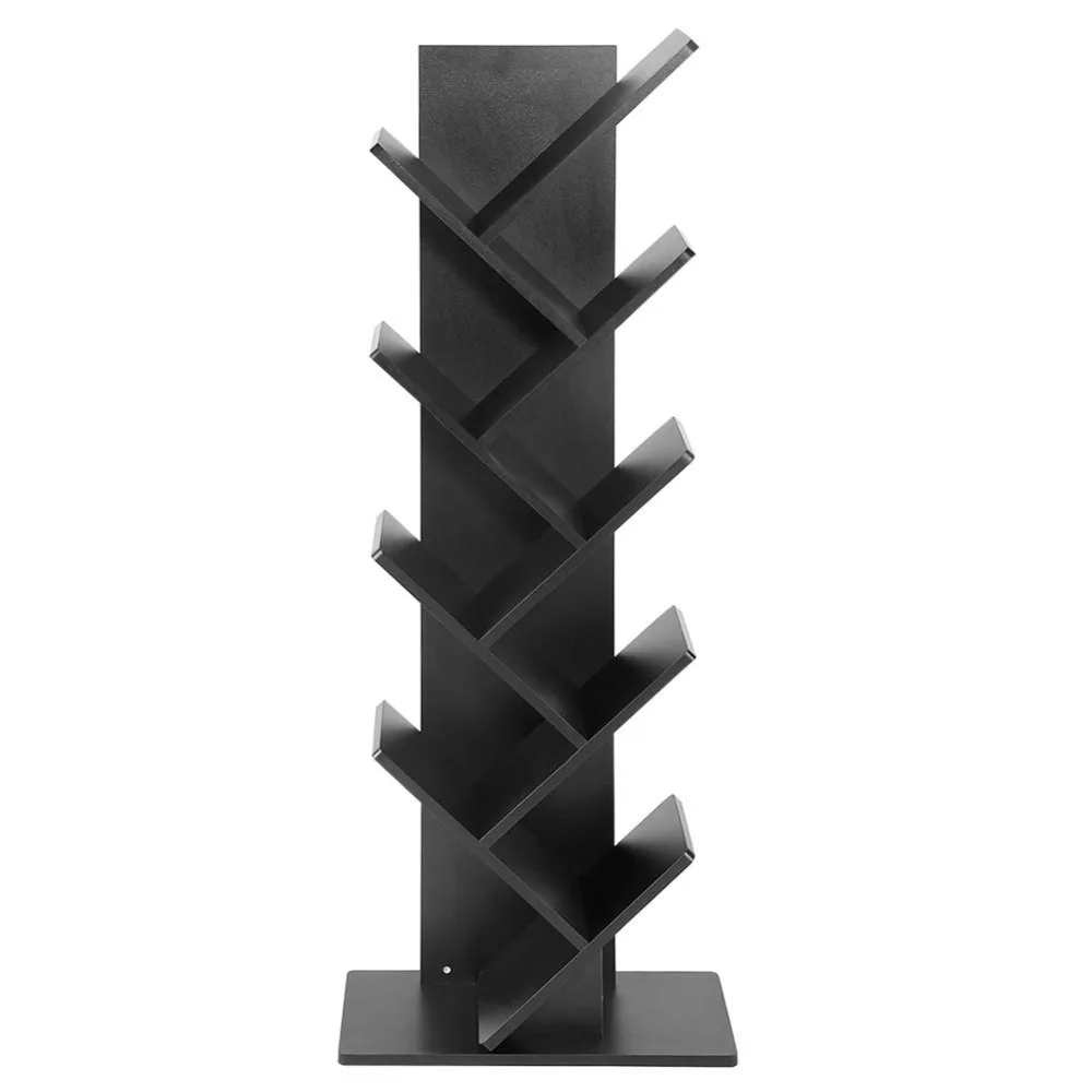 

Modern 9-Tier Bookshelf Bookcase Books Display Rack Shelf Organization Cabinet Stand Bookshelf