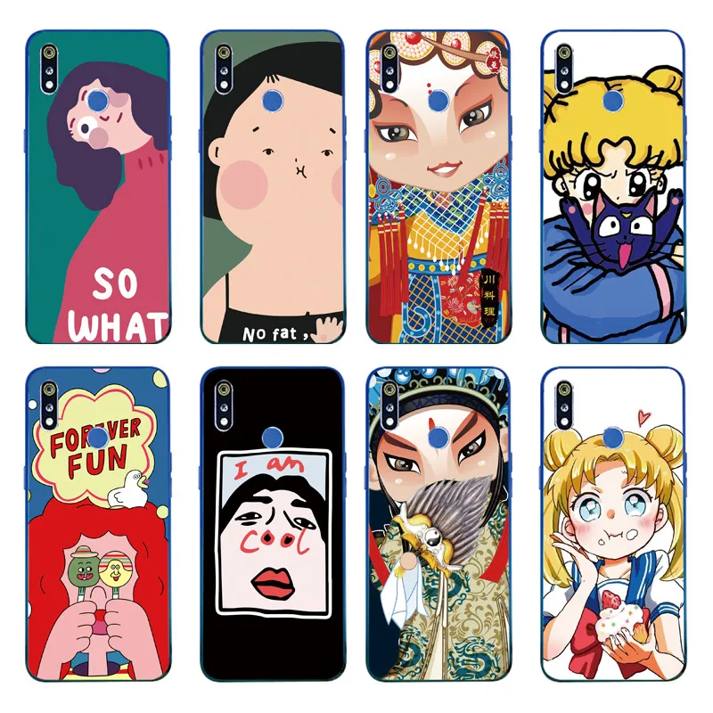 

For OPPO Realme 3 Silicone Case Back Cover For OPPO A7 2018 Soft TPU Case