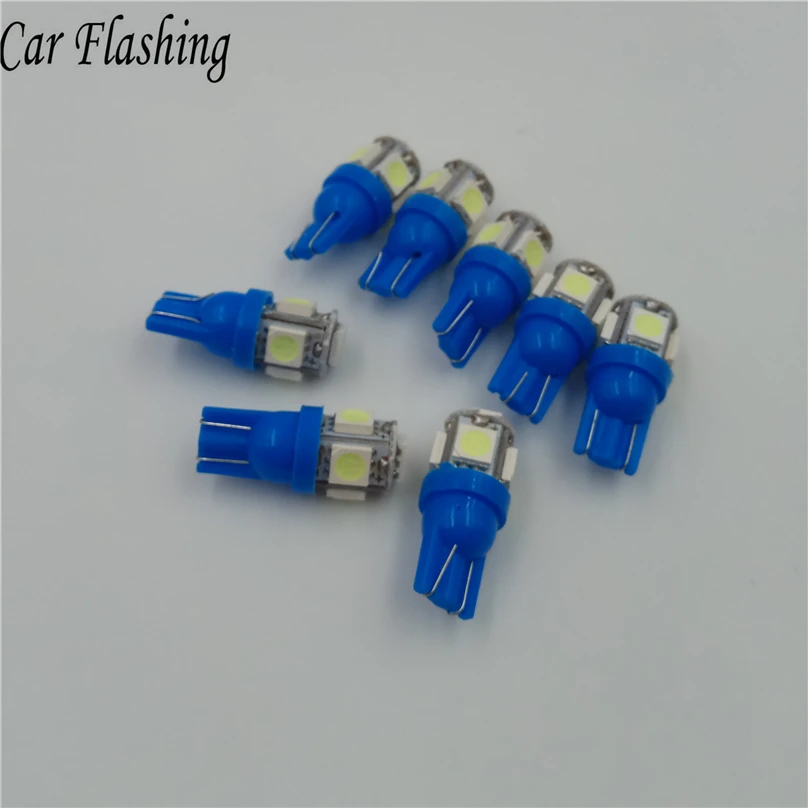 50 шт. Автомобильные светодиодные лампы 12 В T10 5050 194 168 w5w T10|blue light lamp|12v car led lampblue ice |
