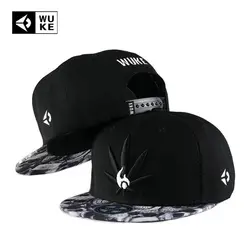 WUKE 2018 новый Snapback сплошной Цвета хлопок кости Бейсбол Кепки Для мужчин Для женщин Hempleaf вышивка унисекс Fiat Кепки кожа хип-хоп шапки