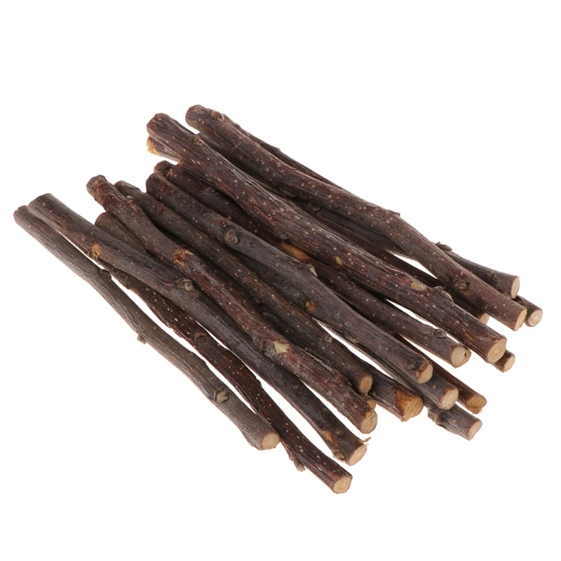 

20pcs Chew Stick Apple Tree Branch Hamster Squirrel Natural Toys Parrots Rabbits Chew Stick Toys