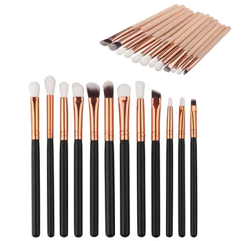 

12 Pcs Makeup Brushes Eyeshadow Eyeliner Lip Blending Rose Gold Brush Set Makeup Tools Kit Violet Eyes Brushes Set
