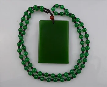 

Xinjiang Hetian Yuping licensing pendants spinach green peace picnic pendant without plate Necklaces