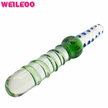 double dildo glass dildo glass penis erotic adult sex toy for woman