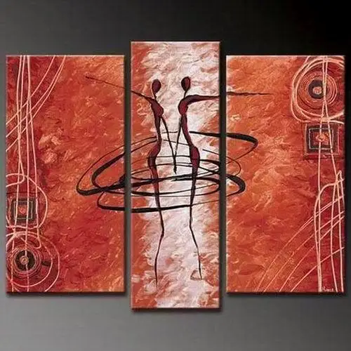 MODERN ABSTRACT HUGE WALL ART OIL PAINTING ON CANVAS 3P (with framed) A142 | Дом и сад