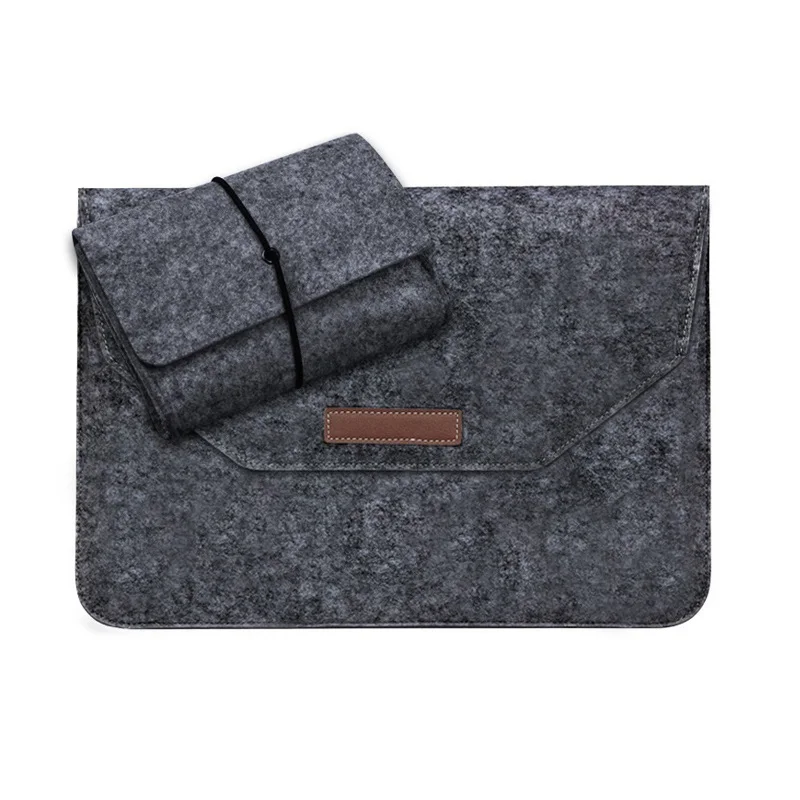 Deep Gray Мягкий чехол для ноутбука, чехол для Macbook Air 13 Pro retina 13 15, тонкий чехол для ноутбука с защитой от царапин, шерстяной войлок, чехол для 13,3, 15,4 дюймов - Цвет: Deep Gray