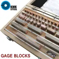 Gage Blocks Set 0.5-100mm Size Gage Block Reference Inspection Gauge Top Quality Grade 0 with Plywood Box
