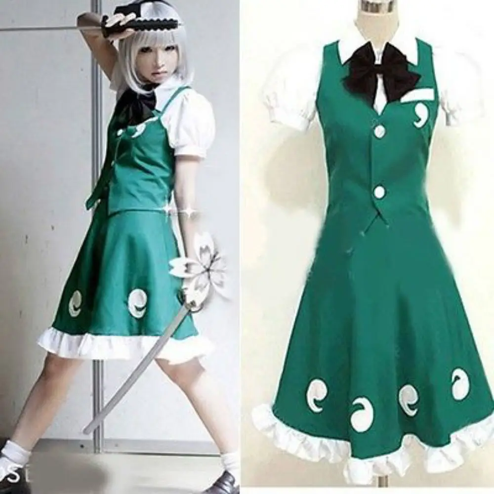 Новое платье TouHou костюм к-Проект Косплей Custom Youmu Konpaku наряд на заказ Бесплатная