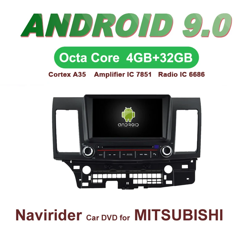 

OTOJETA Car GPS 8inch Android 9.0 Radio FOR MITSUBISHI LANCER 2006-13 bluetooth Navigation Capacitive screen support mirror link