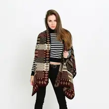 Fashion font b Tartan b font Foulard Women Winter Luxury Brand Pattern Poncho Thick Pashmina Mujer