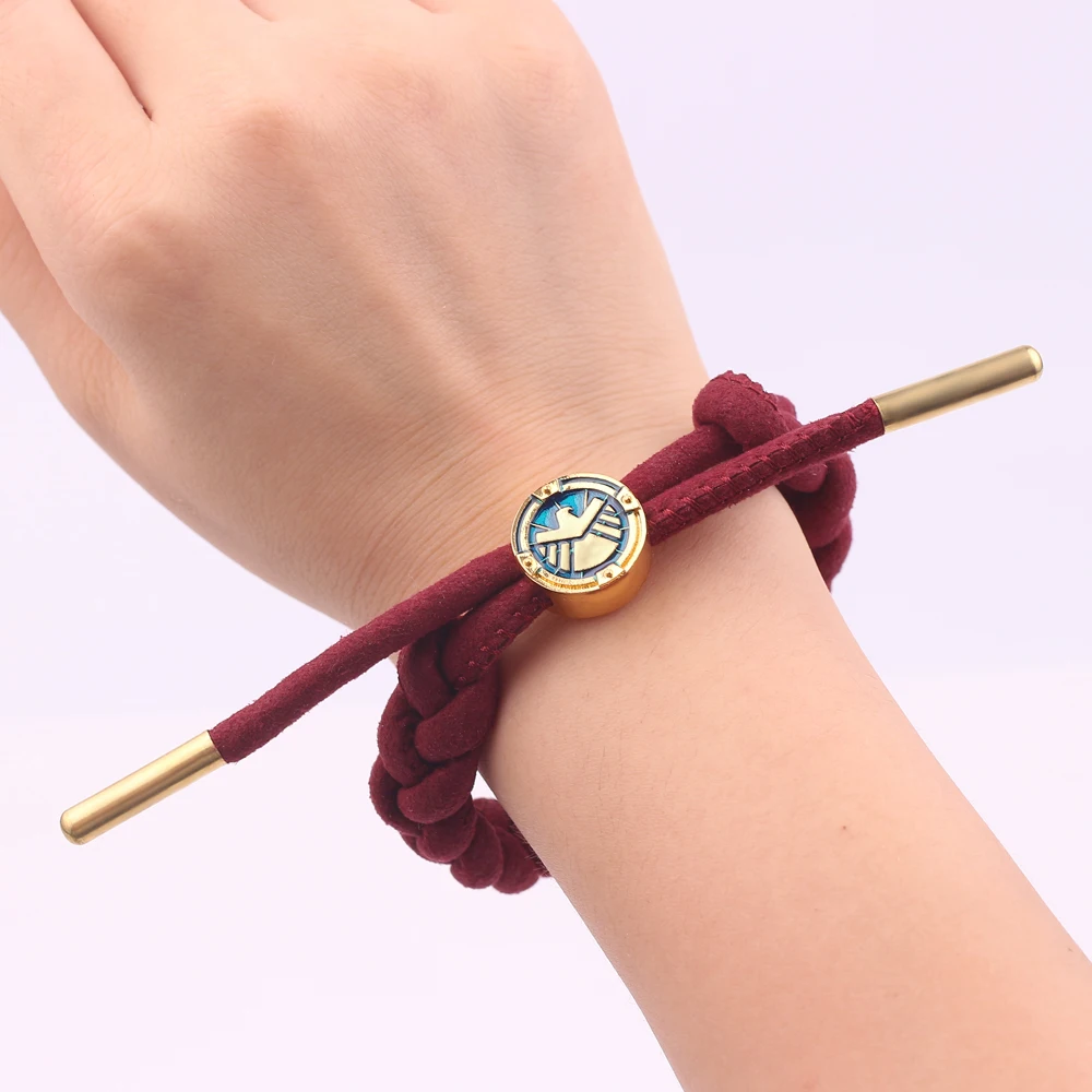 

Vintage SHIELD Bracelet The Avengers Captain America Handmade Braided Bracelet Marvel Classic Commemorative Jewelry