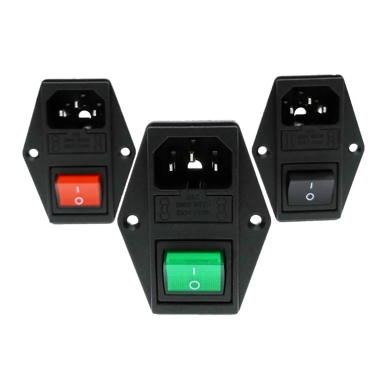 Buy AC power socket rocker switch red light switch