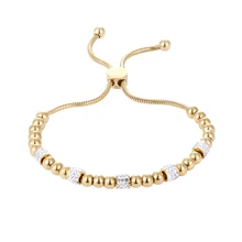 JSBAO Новое поступление регулируемый ручной браслет с цепочкой очаровательные круги полный кристалл браслет и браслет золотой цвет браслет для женщин ювелирные изделия