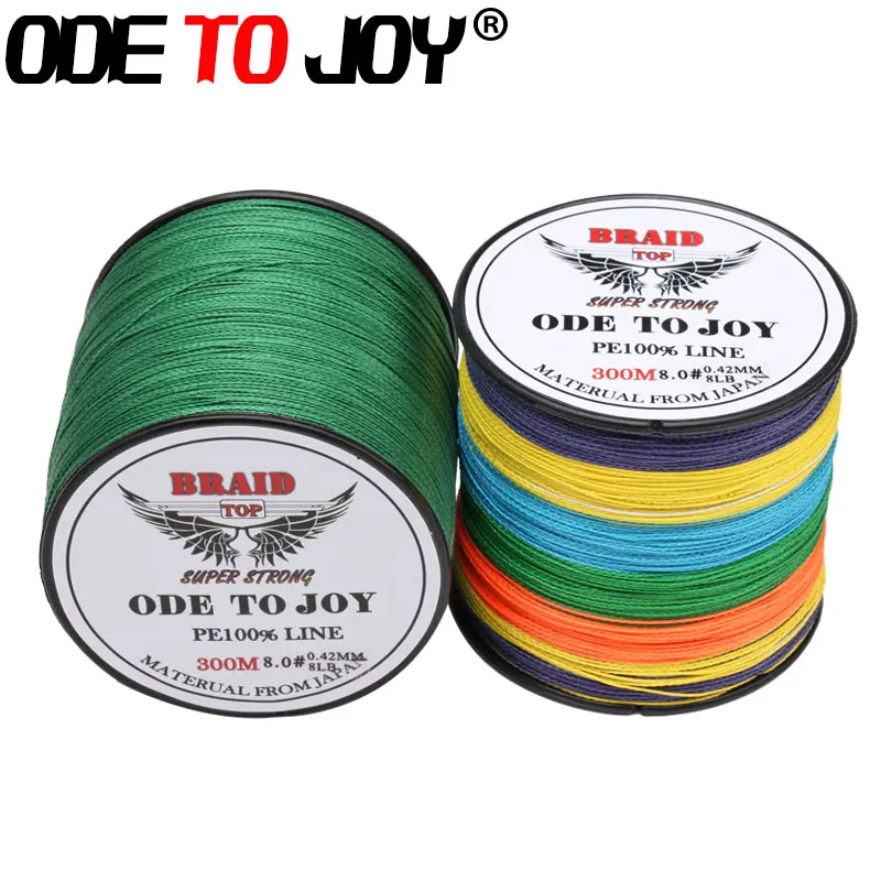 Odetojoy 300 м 4 нити Супер Сильный ЧП Плетеный Рыбалка линии 10 80lb pe линия черный