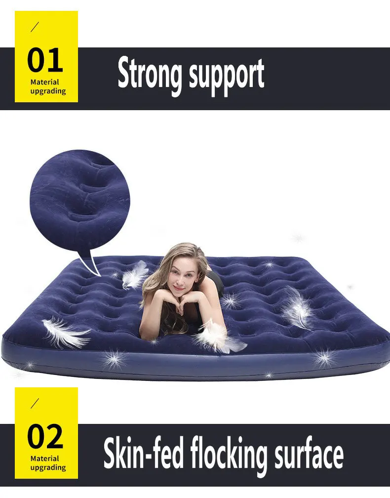 Esteira de Acampamento Cheias de Gás do Agregado Familiar ao ar Cama de ar Colchão Inflável Super Grande Cama Duplo Pessoas Livre Portátil 7 High Quality Esporte e Lazer