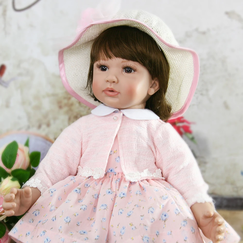 

Adora Pink Dress Soft Reborn Silicone Baby Girl Doll Lifelike Princess Toddler Girl Doll Toys for Sale Girls Best Birthday Gifts