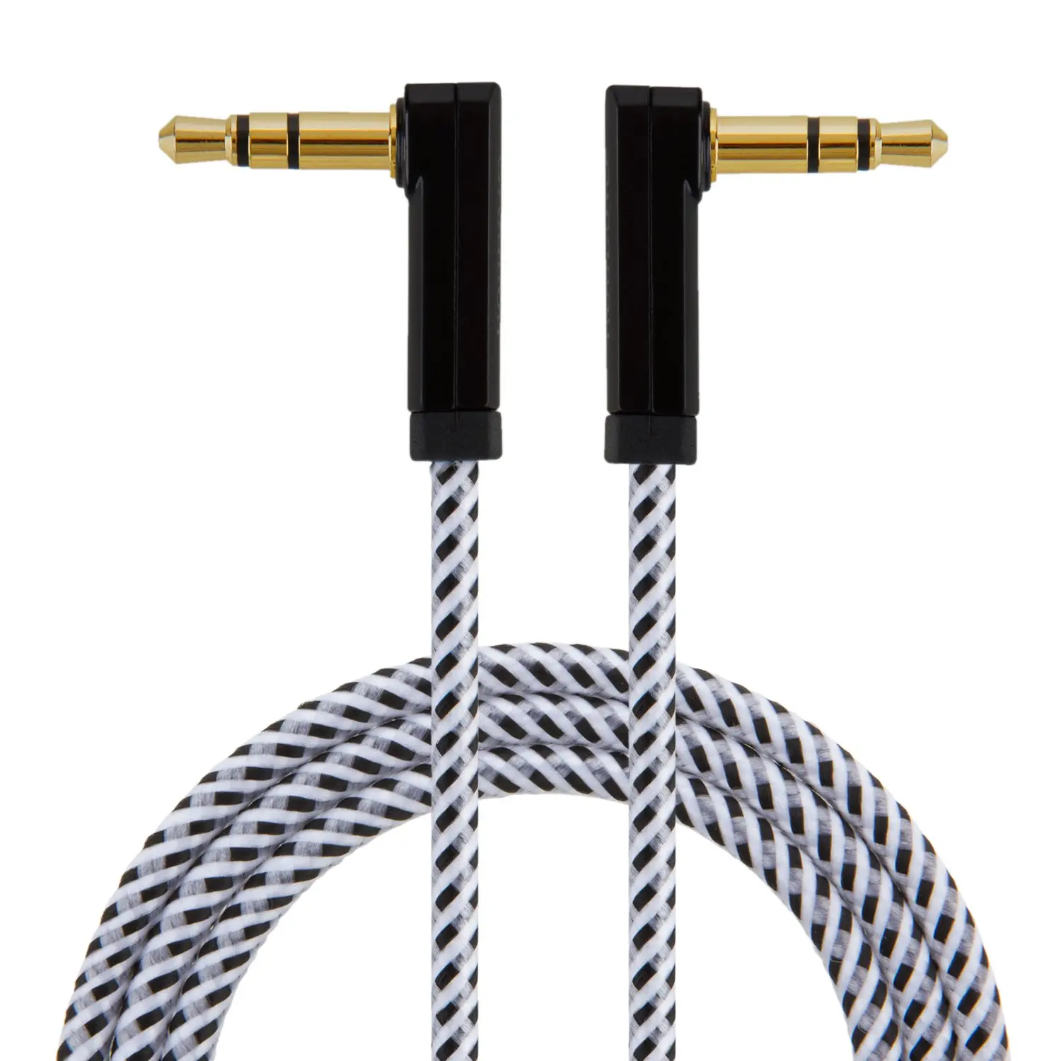 

Angle Aux Cable,JORINDO Double 90 Degree Angle 3.5MM Male to Male Jack Audio Stereo Cable Compatible iPhone, Tablets, Headphone