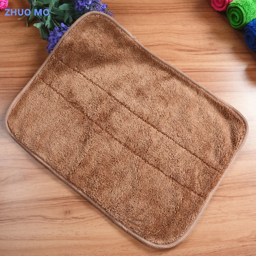 2Pcs 30*40cm Double thickened coral velvet Microfiber Buffing Dusting Towels Car Cleaning Cloth Floor rags Family cleaning