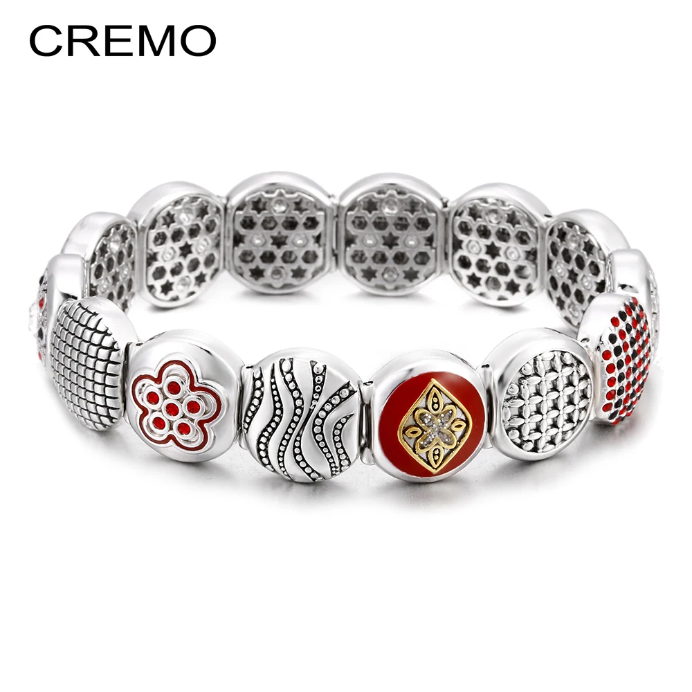

Cremo Modular Bracelet Women Crystal Beads Bracelets Adjustable Changeable Elastic Geometric Charm Beads Jewelry Pulseras Mujer