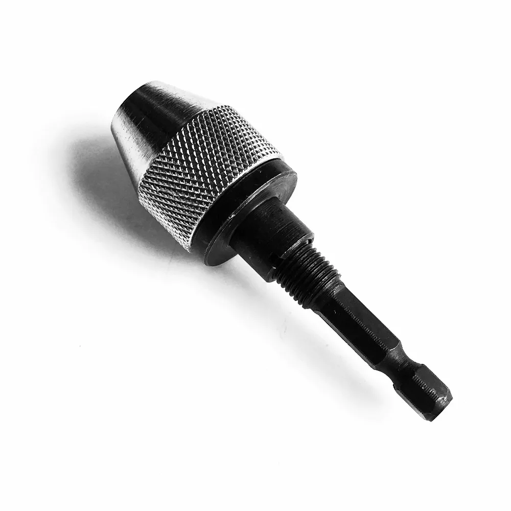 

Free shipping 1PC 1/4" hex shank chuck with gripping range from 0.3-6.5mm three jaw chuck for power tools using