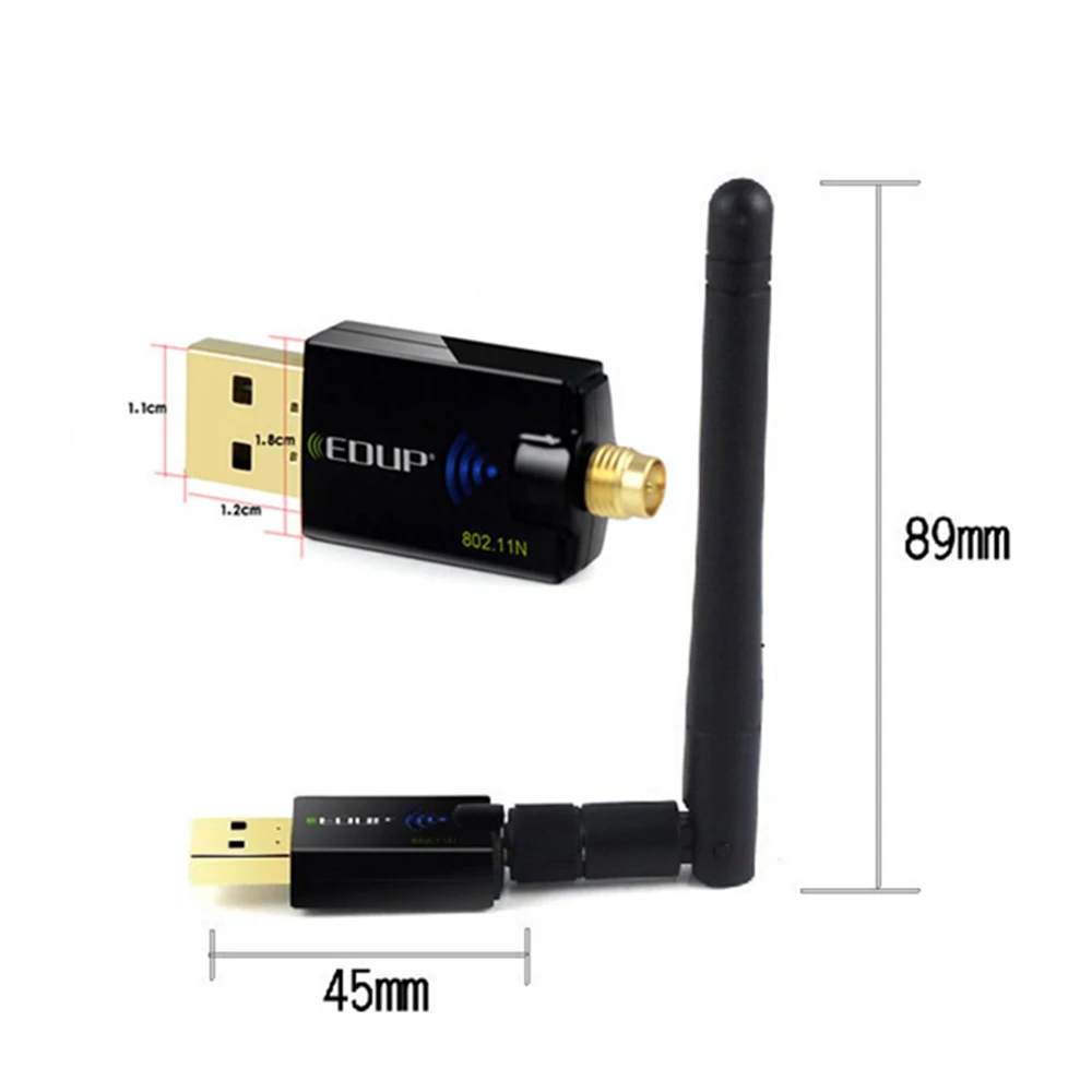 EDUP WiFi USB 300 Мбит/с адаптер 802.11n wifi приемник беспроводной адаптер ключ USB Ethernet адаптер для Windows Mac OS