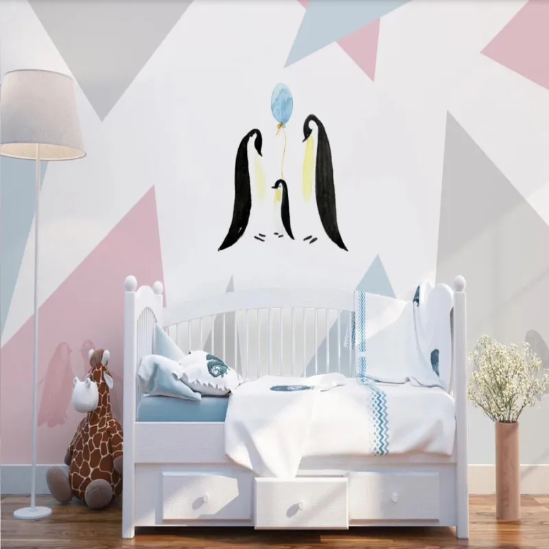 

Simple modern minimalist geometric pattern animal background wall