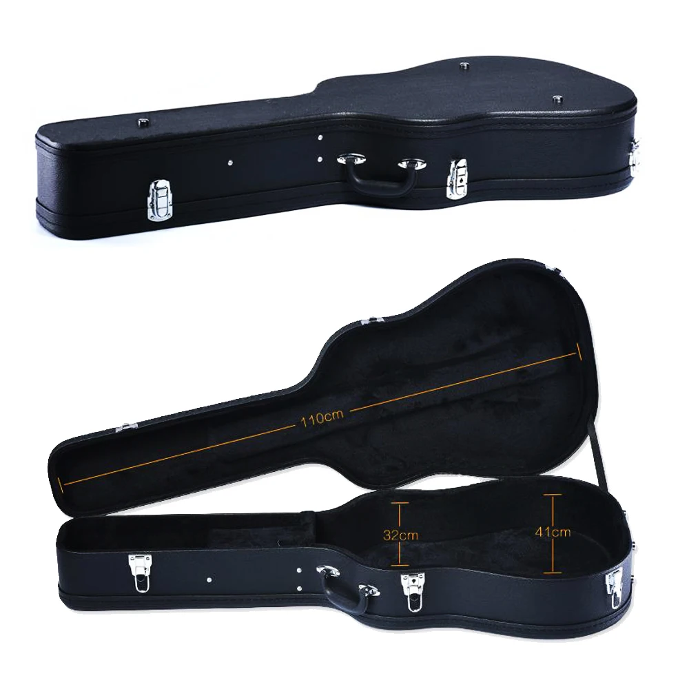 Top quality 41" Black Case for Classical Acoustic Guitar Factory custom