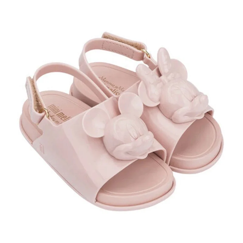 Mini Melissa Mickey New Kids Boys Girls Sandals Princess Shoes Soft Baby Flat Children Flip Slipper Beach | Мать и ребенок