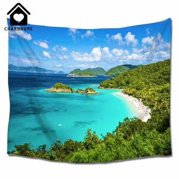 

CHARMHOME Nature Tapestry Mountains Lake Tree Landscape Wall Hanging Tapestry Polyester Fabric Wall Art Tapestries Home Decor